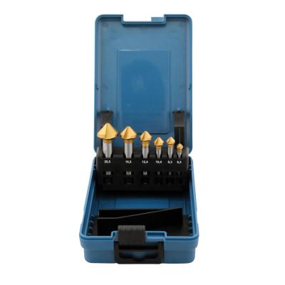 Spidsforsænker 90° i sæt HSS Ø6,3-20,5 mm 3 skærekanter DIN 335 Form C